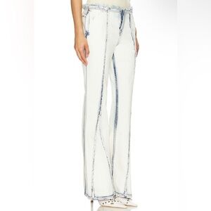 NWT h:ours Calista Pant in Lt Tinted Bleach flares jeans faded - Size 27
